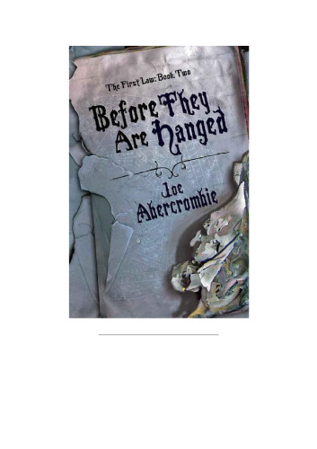 Before They Are Hanged (The First Law: Book Two)