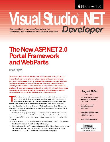 Visual Studio® .NET Developer