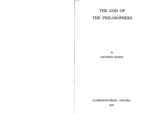 The God of the Philosophers