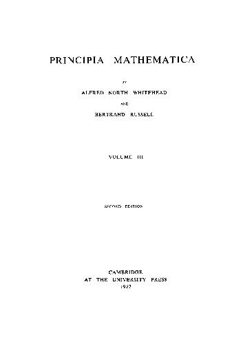 Principia Mathematica