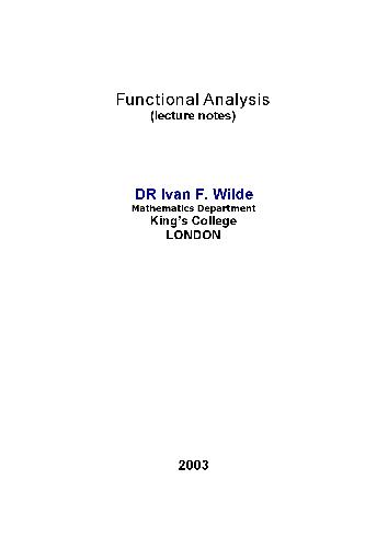 Functional Analysis