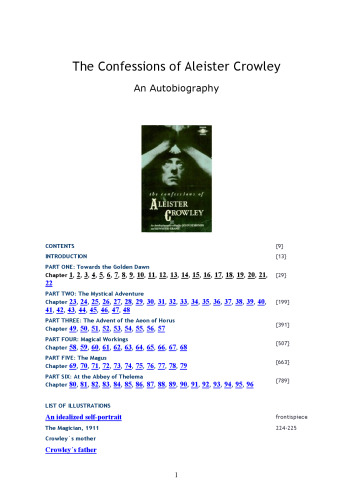 The Confessions of Aleister Crowley: An Autohagiography