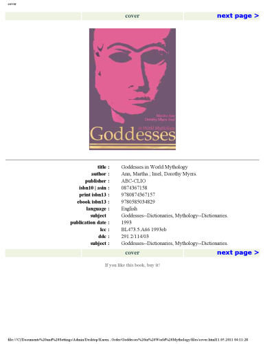 Goddesses in world mythology