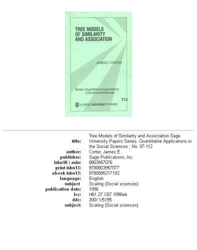 Tree models of similarity and association