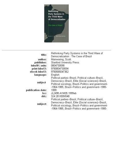 Rethinking party systems in the third wave of democratization: the case of Brazil