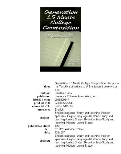 Generation 1.5 meets college composition: issues in the teaching of writing to U.S.-educated learners of ESL