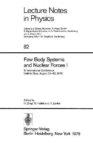 Few Body Systems and Nuclear Forces I