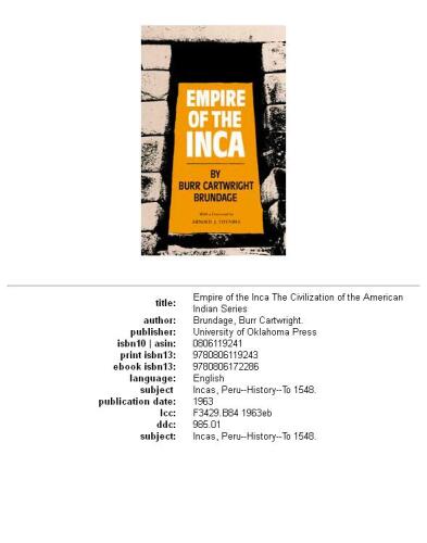 Empire of the Inca