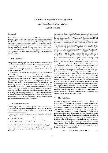 Tutorial on support vector regression