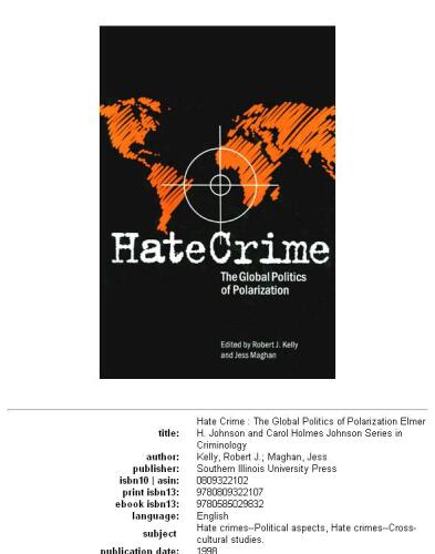 Hate crime: the global politics of polarization