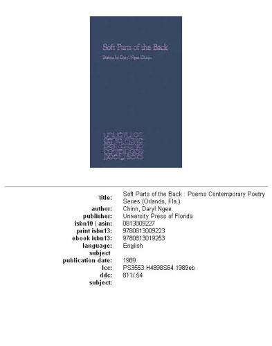 Soft parts of the back: poems