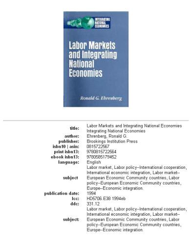 Labor markets and integrating national economies