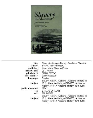 Slavery in Alabama