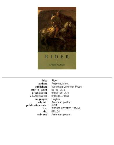 Rider, Volume 1