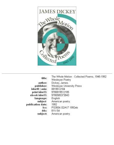 The Whole Motion: Collected Poems, 1945-1992