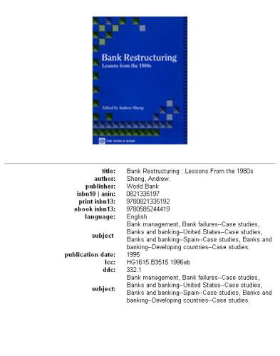 Bank restructuring: lessons from the 1980s