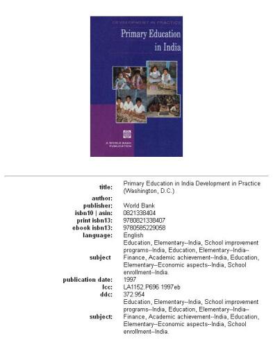 Primary education in India, Page 952