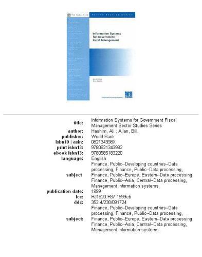 Information systems for government fiscal management