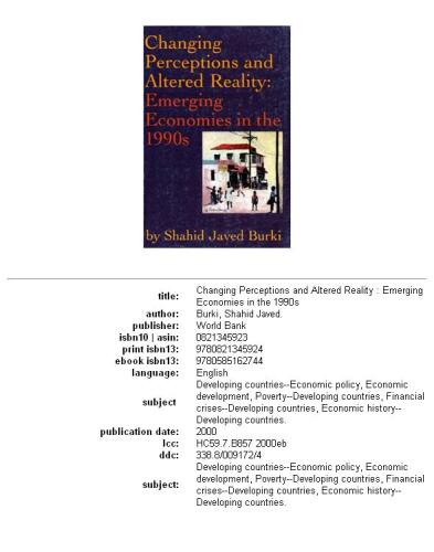 Changing perceptions and altered reality: emerging economies in the 1990s, Page 428