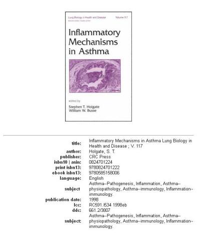 Inflammatory mechanisms in asthma