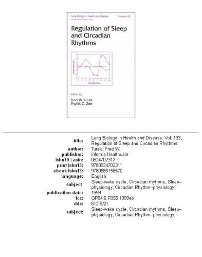 Regulation of sleep and circadian rhythms