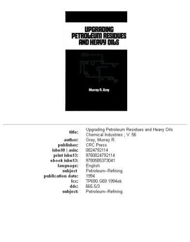 Upgrading petroleum residues and heavy oils