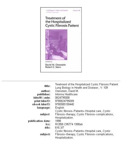 Treatment of the hospitalized cystic fibrosis patient