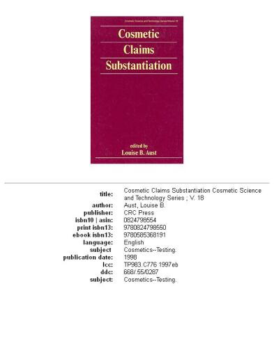 Cosmetic claims substantiation