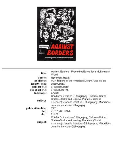 Against borders: promoting books for a multicultural world