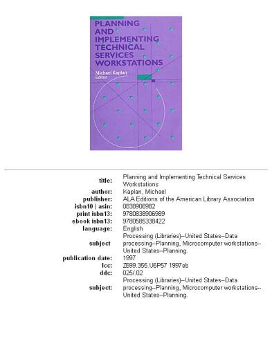 Planning and implementing technical services workstations