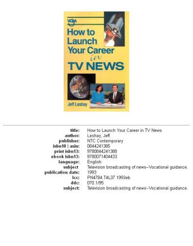 How to launch your career in TV news