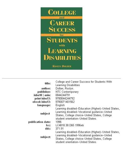 College and career success for students with learning disabilities