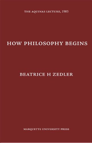 How philosophy begins