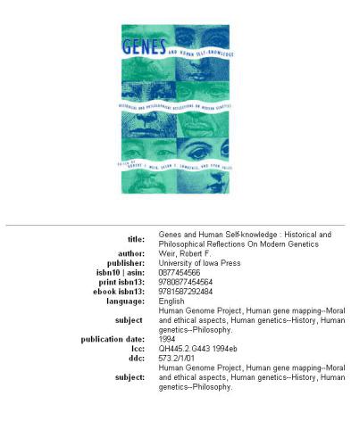 Genes and human self-knowledge: historical and philosophical reflections on modern genetics