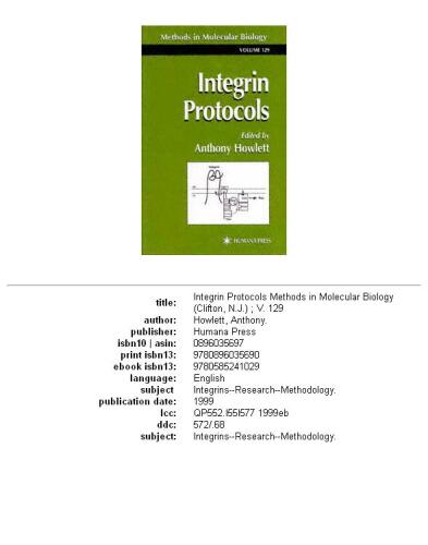 Integrin protocols