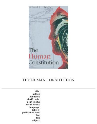 The human constitution