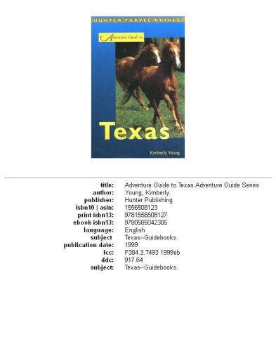 Adventure guide to Texas