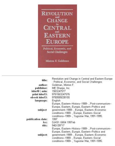 Revolution and change in Central and Eastern Europe: political, economic, and social challenges