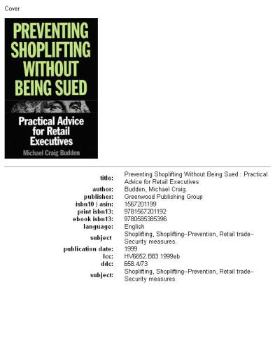 Preventing shoplifting without being sued: practical advice for retail executives