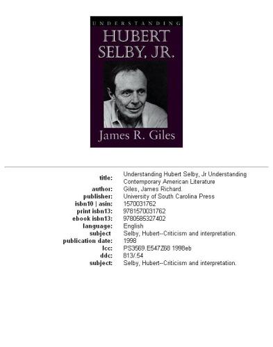 Understanding Hubert Selby, Jr