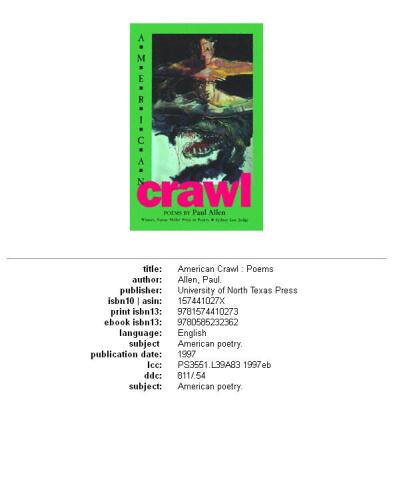 American crawl: poems