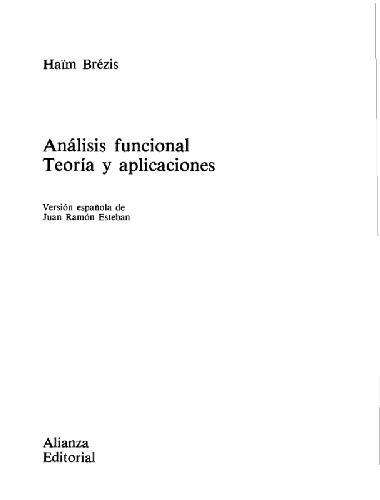 Analisis funcional, Teoria y aplicaciones