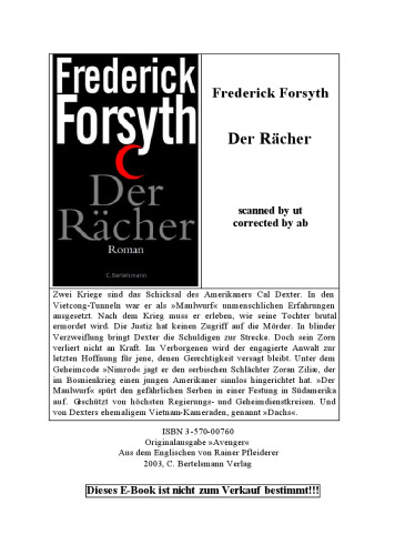 Der Rächer: Roman