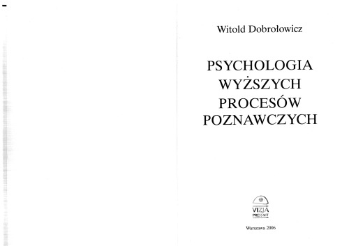 Psychologia wyższych procesów poznawczych