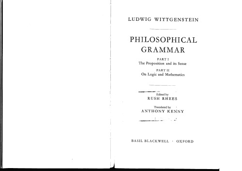 Philosophical Grammar