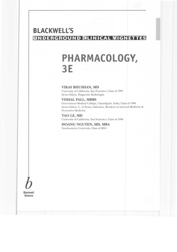 Underground Clinical Vignettes: Pharmacology: Classic Clinical Cases for USMLE Step 1 Review