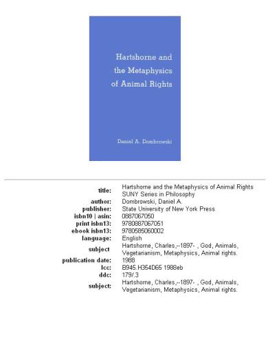 Hartshorne and the Metaphysics of Animal Rights