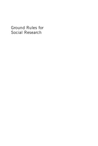 Ground Rules for Social Research: Guidelines for Good Practice, 2nd Edition (Open Up Study Skills)