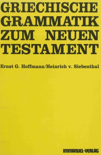 Griechische Grammatik zum Neuen Testament