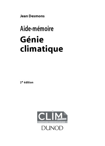 Génie climatique 2e édition